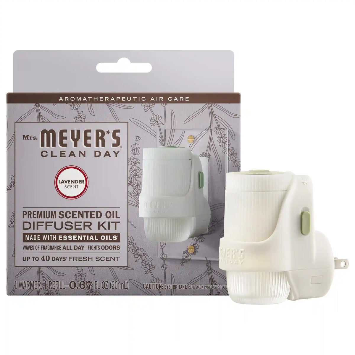 Lavender Plug In Scented Oil Warmer With Refill