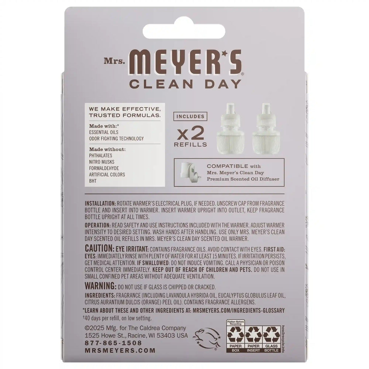 Lavender Plug In Scented Oil Refill, 2-Pack